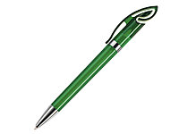 Ручка шариковая, пластик, зеленый, прозрачный Cobra