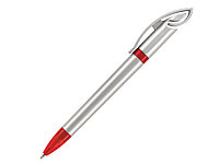 Ручка шариковая, пластик, серебро/красный Cobra