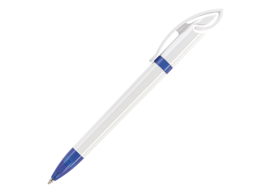 Ручка шариковая, пластик, белый/синий Cobra