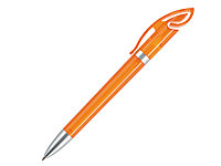 Ручка шариковая, пластик, оранжевый, прозрачный Cobra