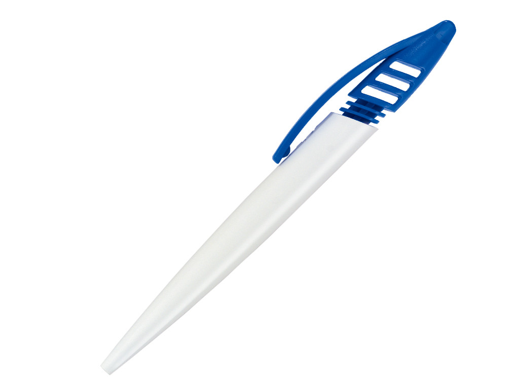 Ручка шариковая, пластик, белый/синий Shark