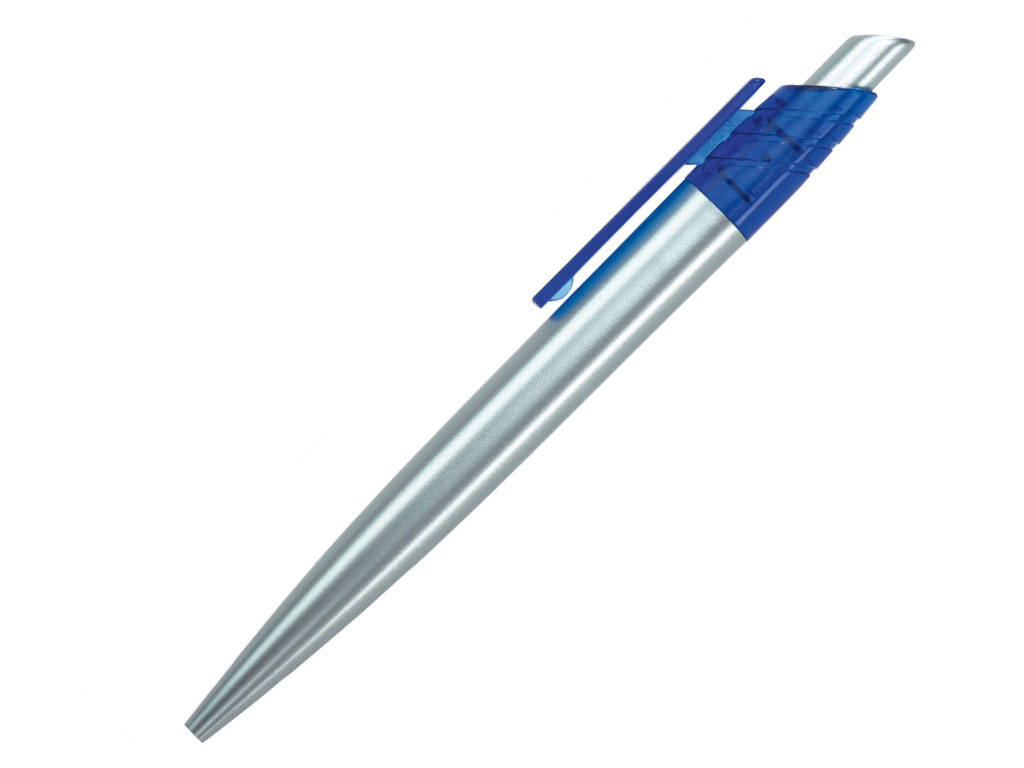 Ручка шариковая, пластик, серебро/синий Dream