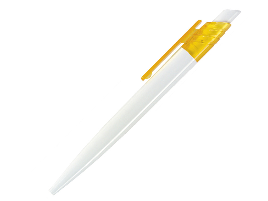 Ручка шариковая, пластик, белый/желтый Dream
