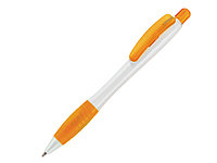Ручка шариковая, пластик, белый/оранжевый Aston