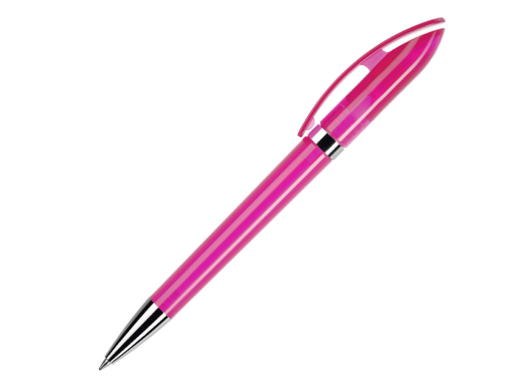 Ручка шариковая, пластик, розовый, прозрачный Polo
