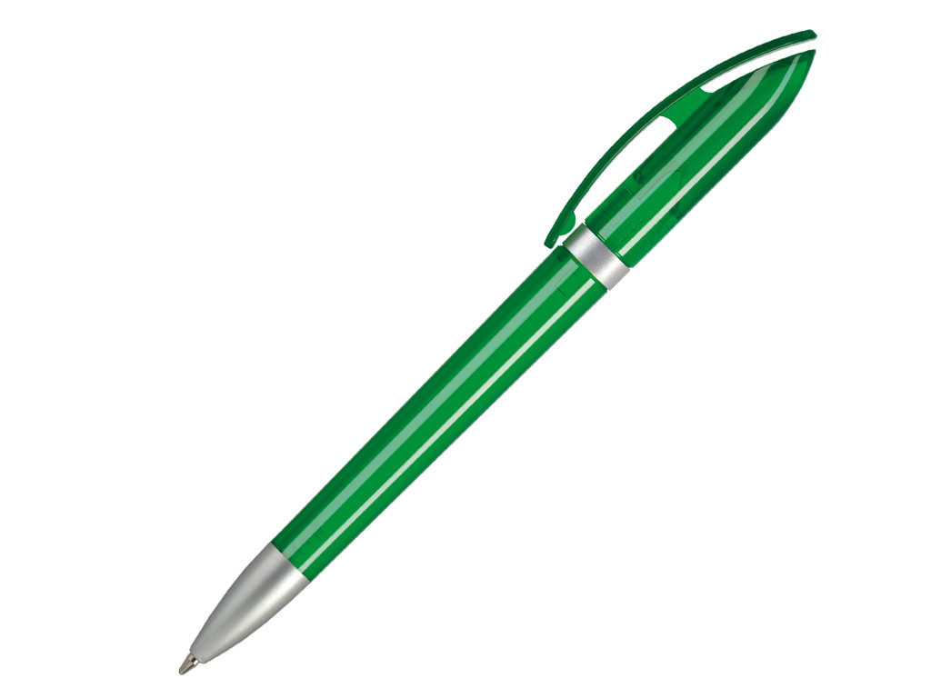 Ручка шариковая, пластик, зеленый, прозрачный Polo