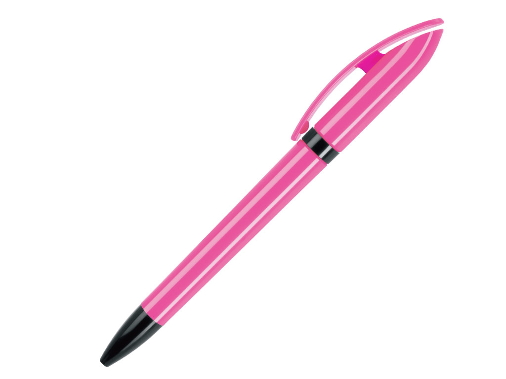 Ручка шариковая, пластик, розовый/черный Polo