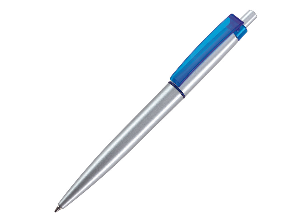 Ручка шариковая, пластик, серебро/синий Primo