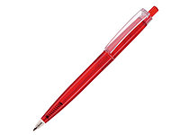 Ручка шариковая, пластик, красный, прозрачный Primo