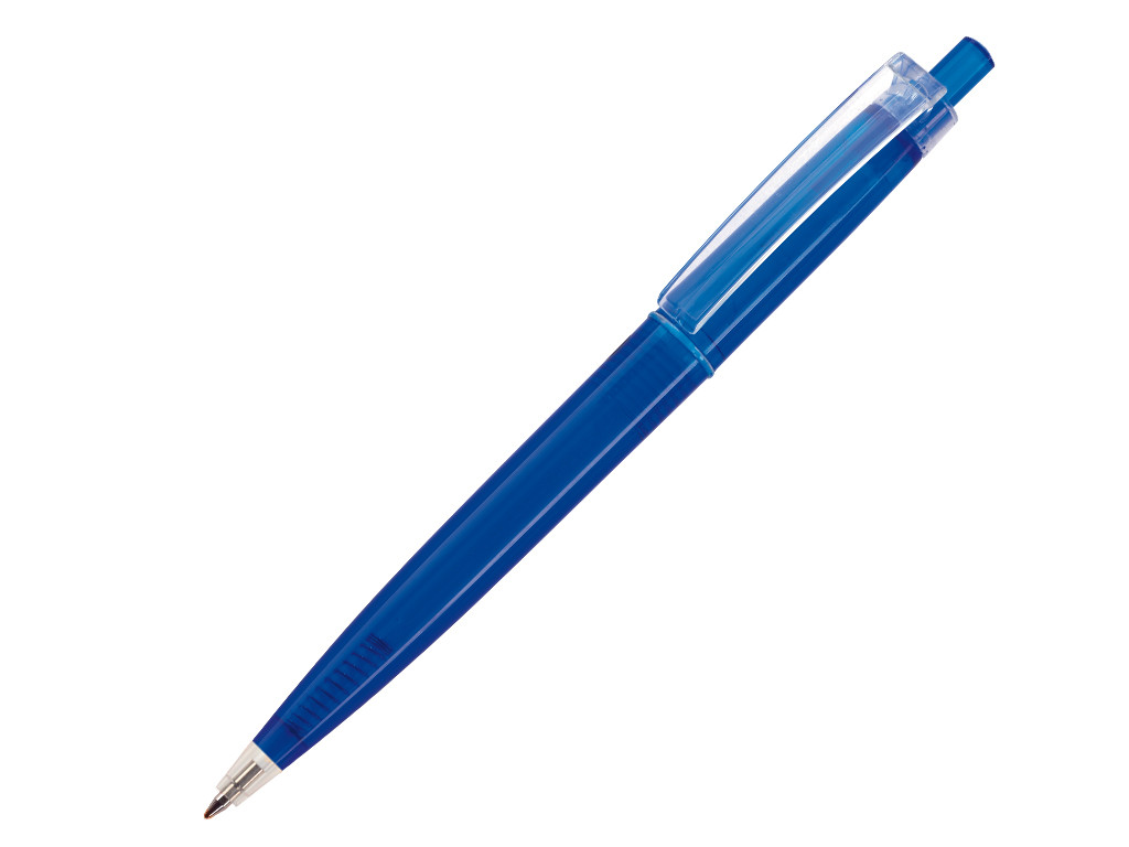Ручка шариковая, пластик, синий, прозрачный Primo
