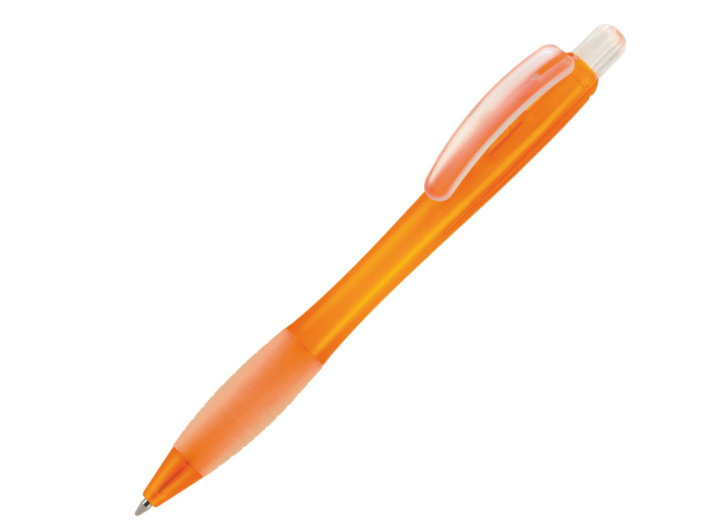 Ручка шариковая, пластик, оранжевый, прозрачный Aston