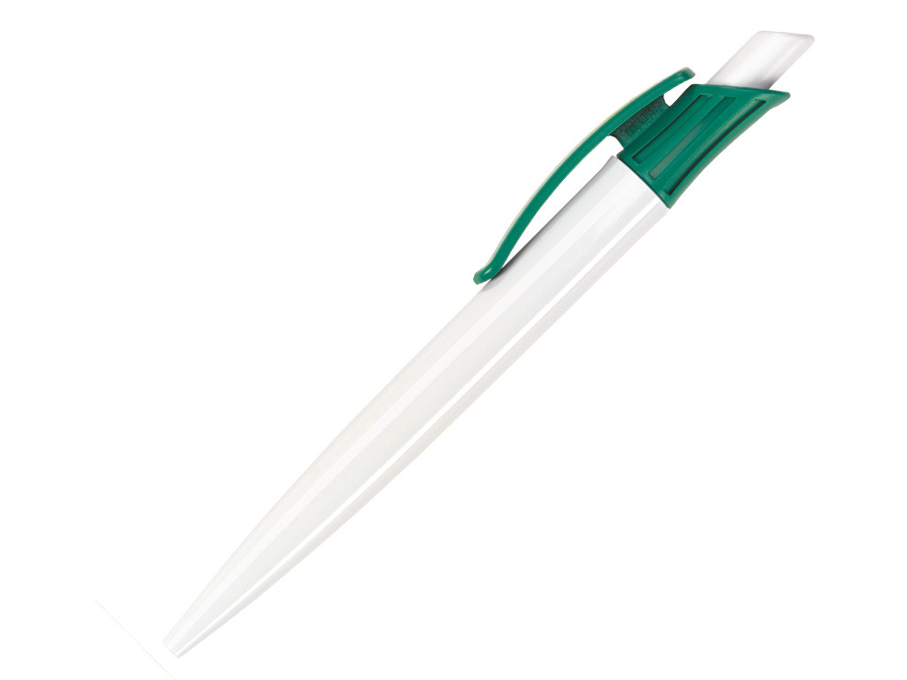 Ручка шариковая, пластик, белый/зеленый Gladiator