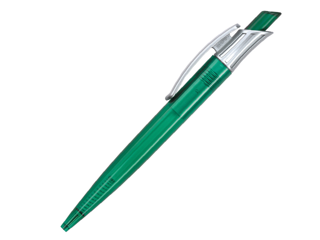 Ручка шариковая, пластик, зеленый/серебро Gladiator