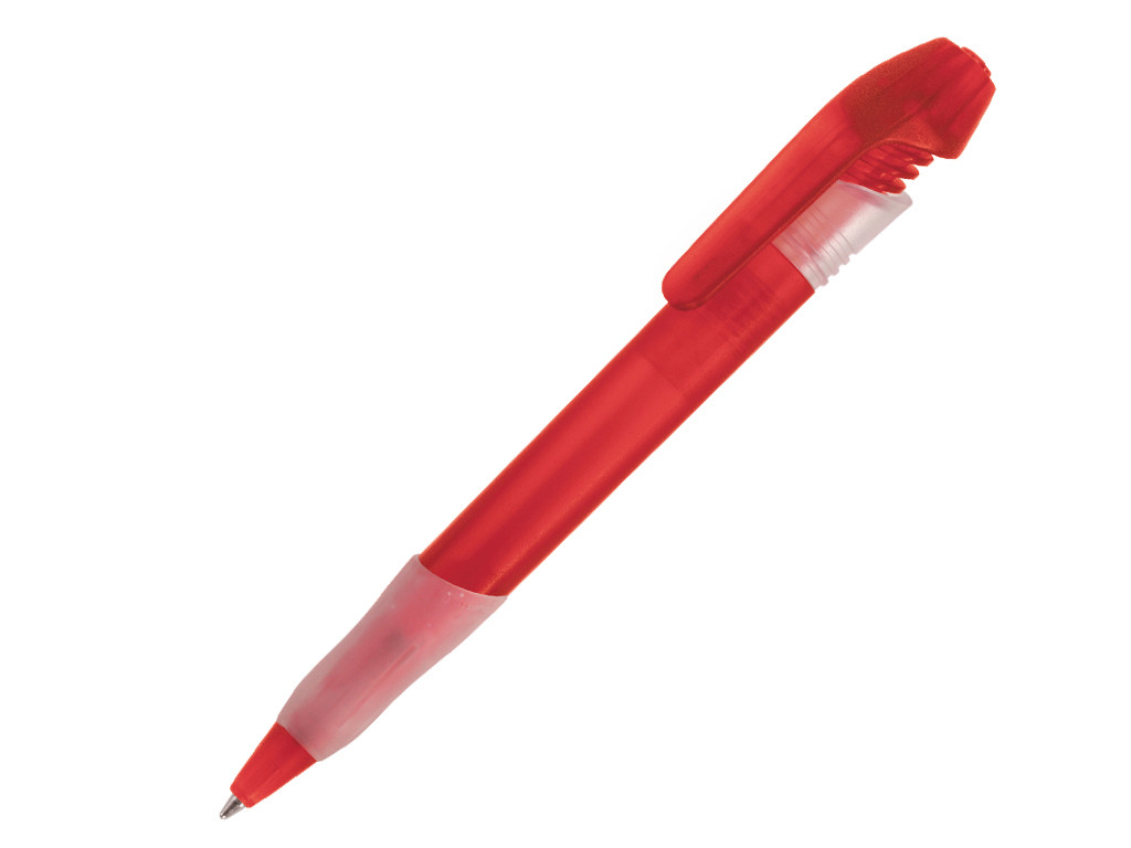 Ручка шариковая, пластик, красный, прозрачный Nemo