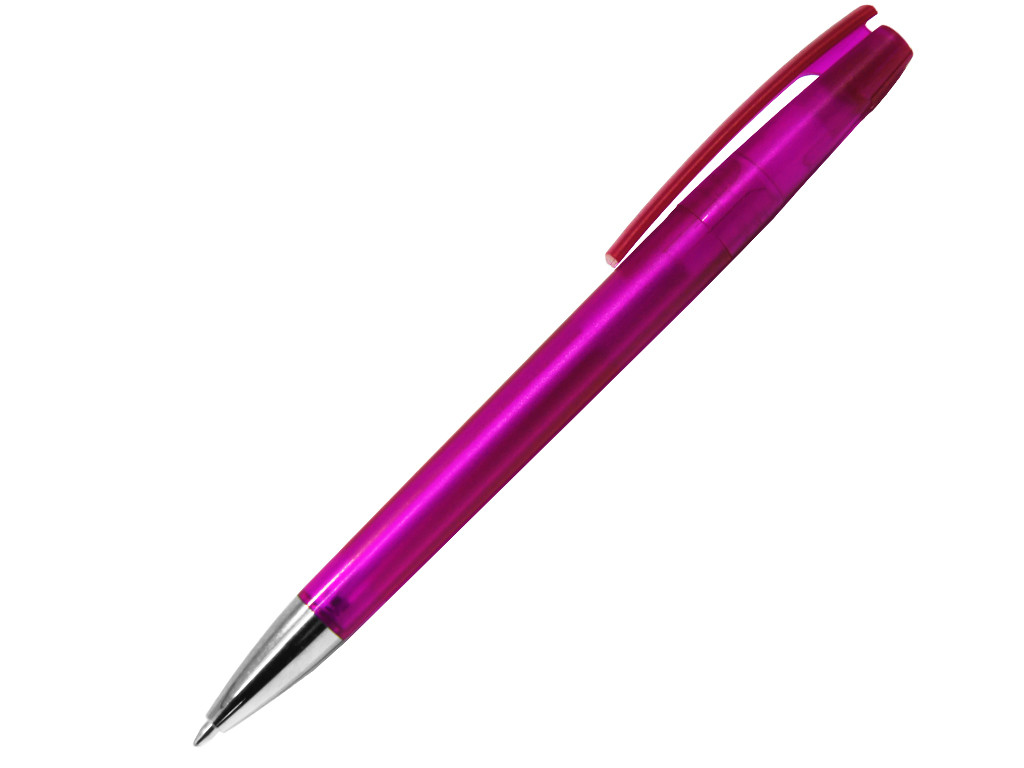 Ручка шариковая, пластик, фрост, розовый/серебро, Z-PEN