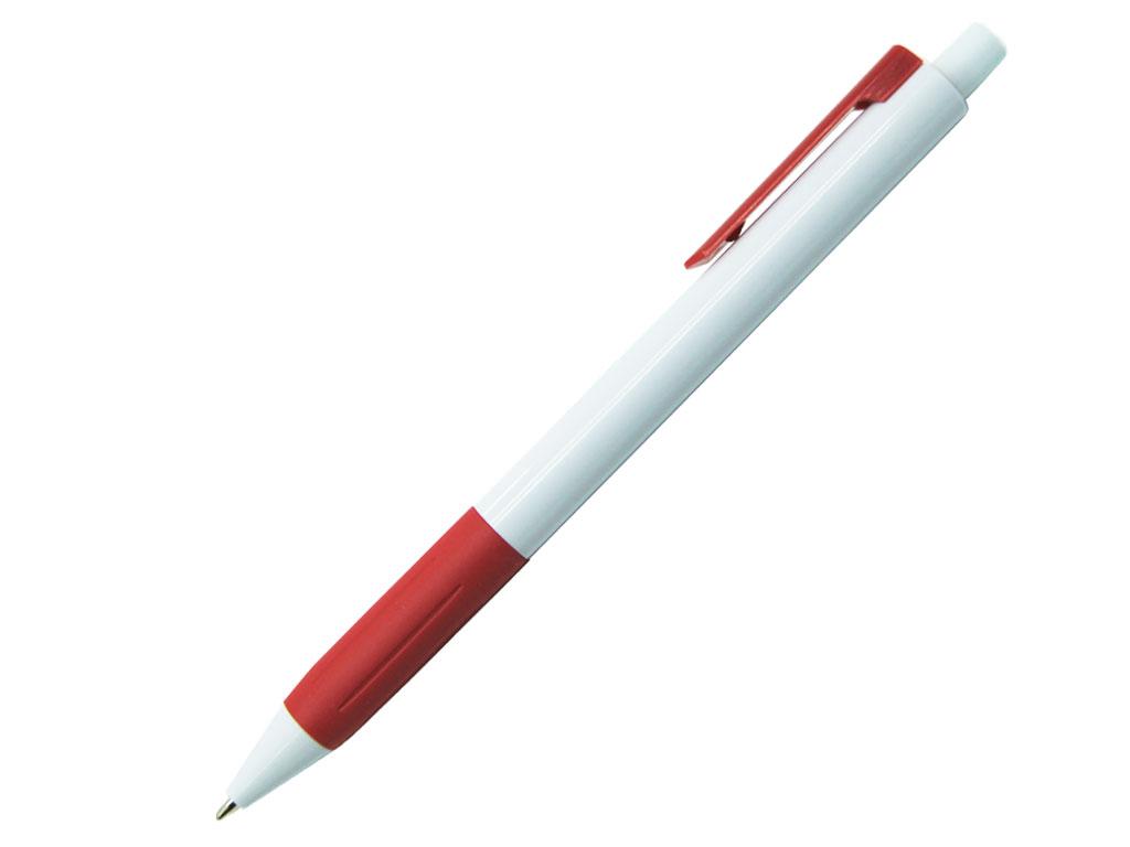 Ручка шариковая, пластик, белый/красный, Venice