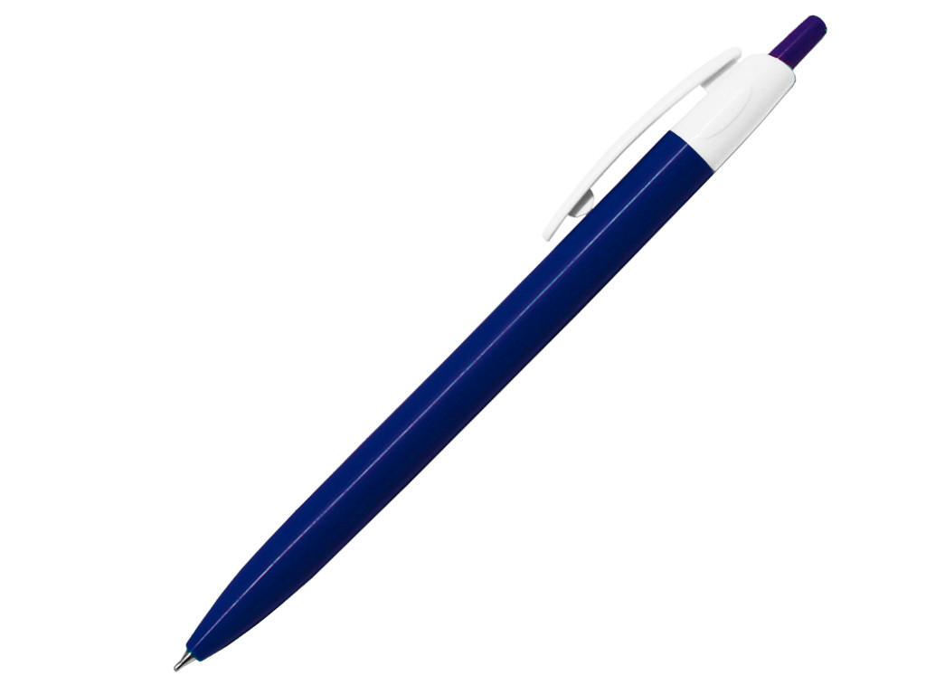 Ручка шариковая, пластик, синий/белый, Barron, фото 1
