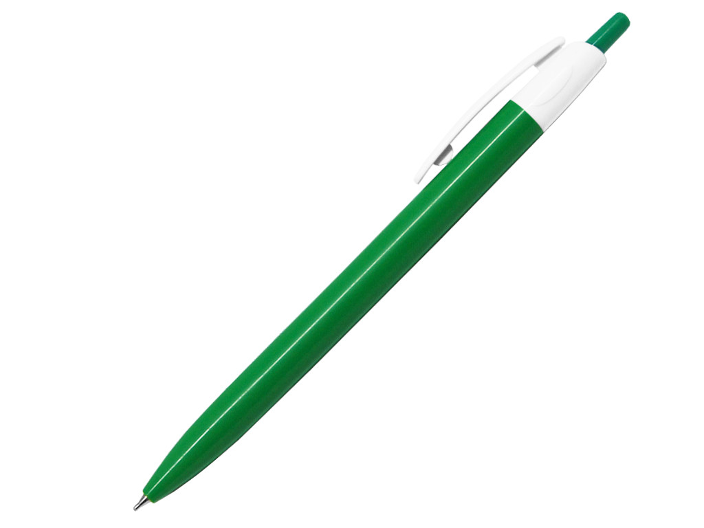 Ручка шариковая, пластик, зеленый/белый, Barron