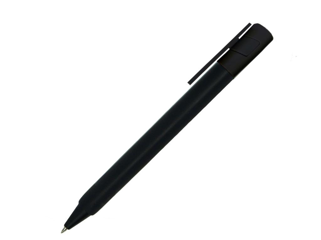 Ручка шариковая, треугольная, пластик, софт тач, черный/черный, PhonePen