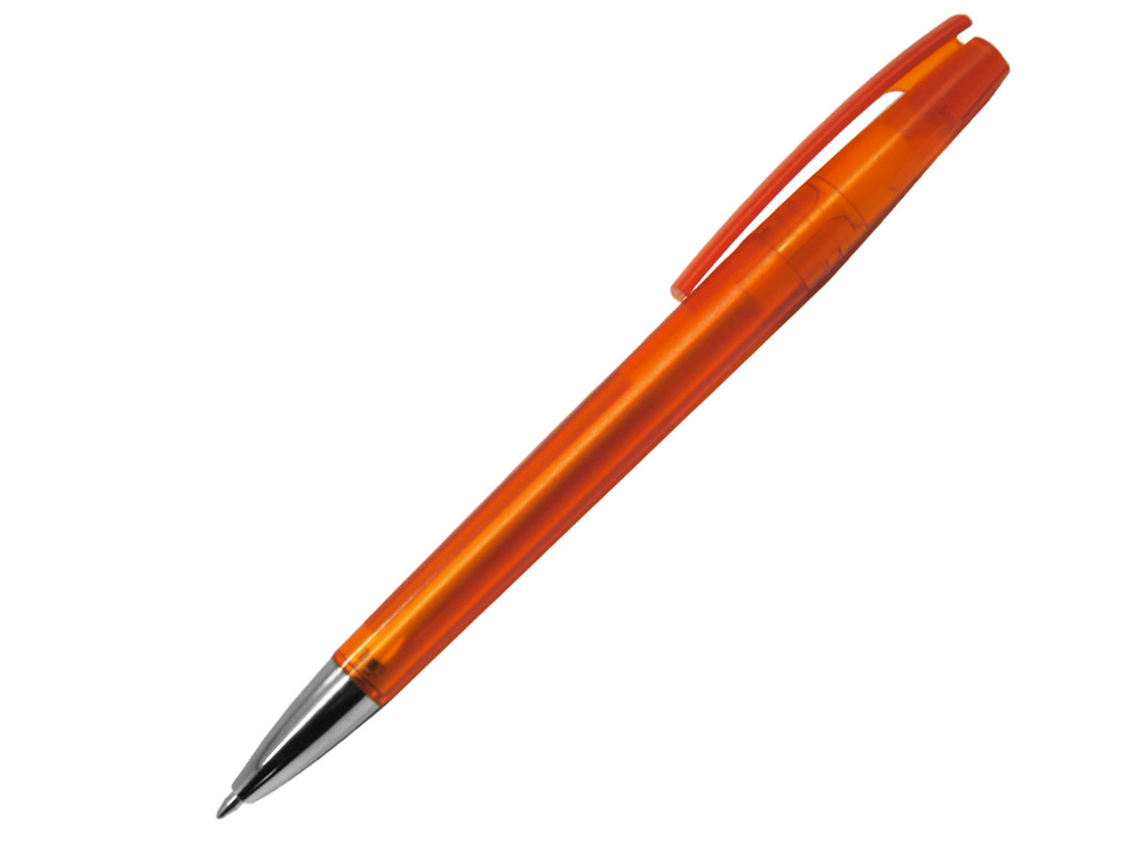 Ручка шариковая, пластик, фрост, оранжевый/серебро, Z-PEN