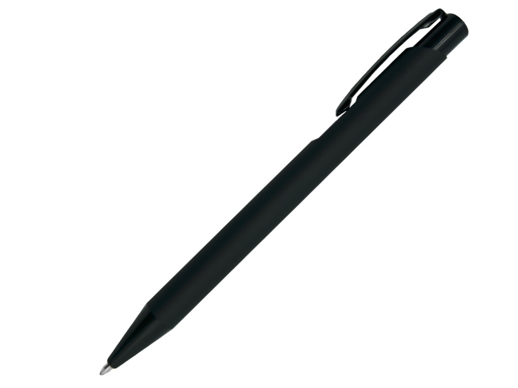 Ручка шариковая, COSMO Soft Touch, металл, черный/черный, фото 1