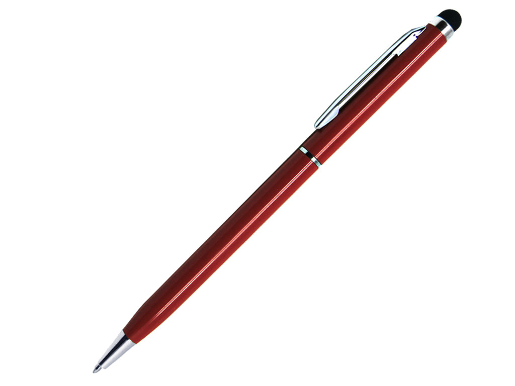 Ручка шариковая, СЛИМ СМАРТ, металл, красный/серебро
