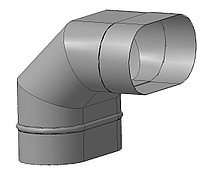 Отвод овальный 90 ф100*200 - 130*240