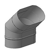 Отвод овальный 45 ф100*200 - 130*240