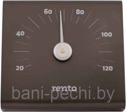 Термометр алюминиевый для сауны RENTO SQ, какао
