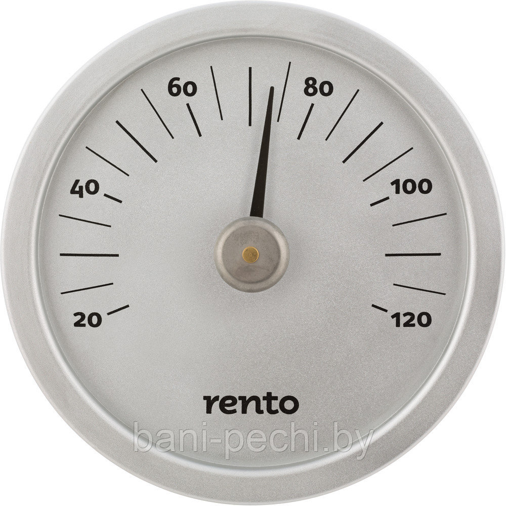 Термометр алюминиевый круглый для сауны RENTO, алюминий - фото 1 - id-p92791393