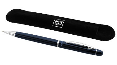Металлическая шариковая ручка Balmain в бархатном чехле - фото 1 - id-p4254069