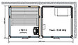 Комбинированная сауна с пародушевой кабиной Tylo Impression Twin 130SQ/1313 черный профиль, фото 2