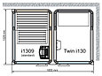 Комбинированная сауна с пародушевой кабиной Tylo Impression Twin 130/1309 черный профиль, фото 2