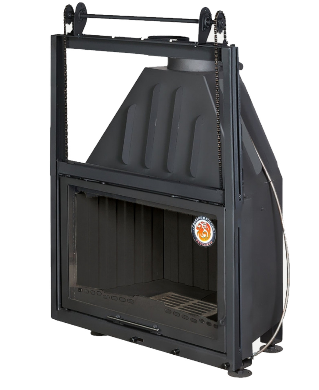 Топка Альфа 700 КB с контргрузом черный шамот