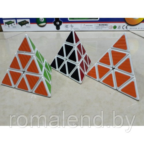Головоломка Кубик-рубика Пирамидка-треугольник с наклейками - фото 3 - id-p92841126