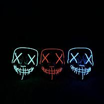 Неоновая маска Судная ночь LED маска для вечеринок, фото 2