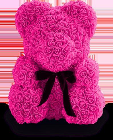 Уникальный подарок - мишка из роз в подарочной коробке 48 см, фото 1