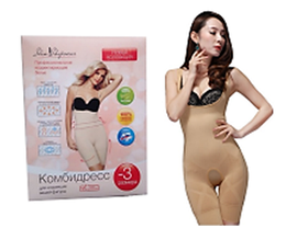 Утягивающее белье Комбидресс Slim Shapewear с широкими шлейками, фото 2