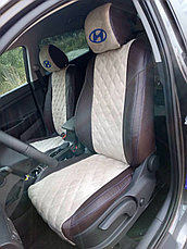 Чехлы для Hyundai IX 35 (10-15) РОМБИК (Экокожа), фото 2