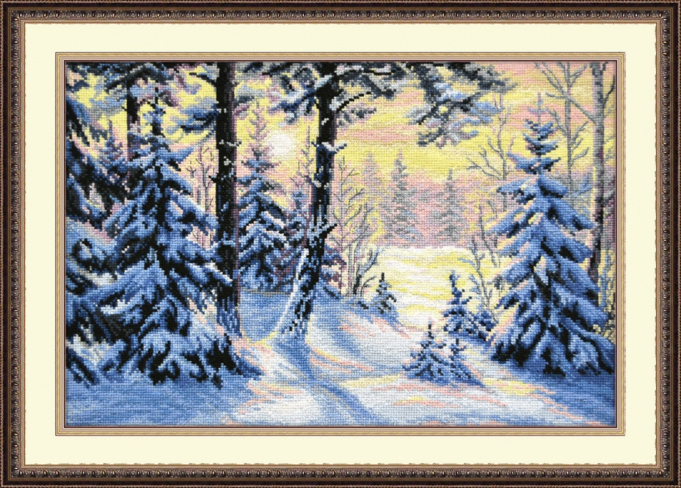Набор для вышивания крестом "Зимний лес". - фото 1 - id-p92869751