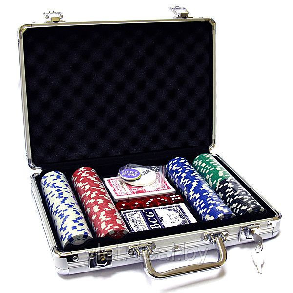 Набор для покера 200 фишек в кейсе - фото 1 - id-p4545553