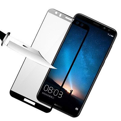 Противоударное защитное стекло Full Screen 0.3mm черное для Huawei Mate 10 Lite\ Nova 2i - фото 2 - id-p92873796