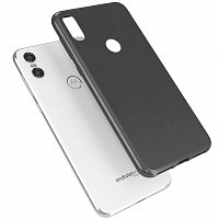 Силиконовый чехол TPU Matte Case 1mm черный для Motorola One Power (P30 Note)