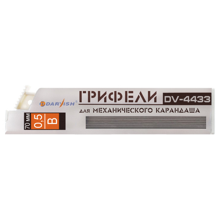 Грифели 0,5мм для мех. карандашей Darvish В, DV-4433, страна ввоза Китай