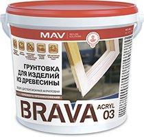 Грунтовка для изделий из древесины BRAVA ACRYL 03 20 л., фото 2