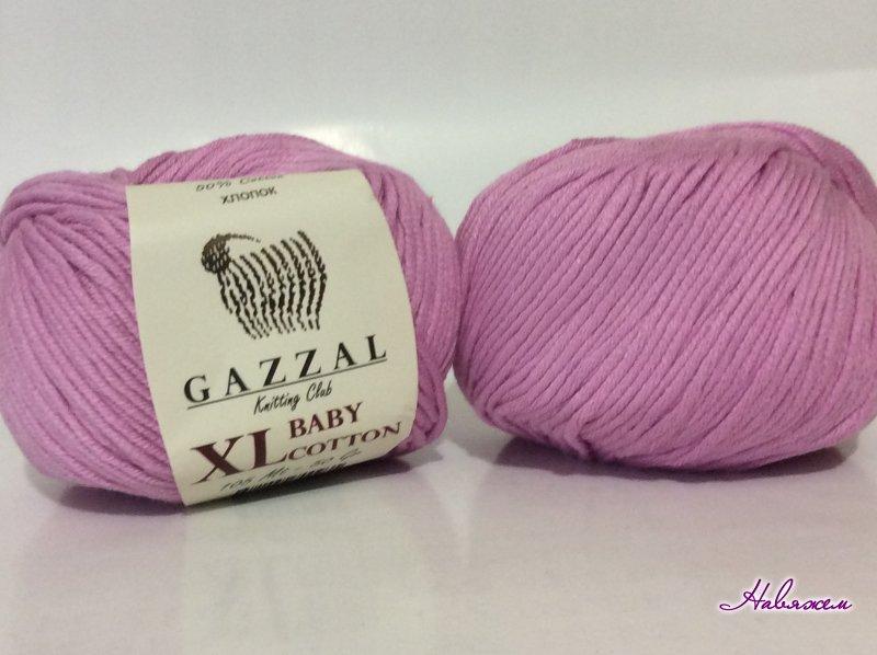 Пряжа Gazzal Baby Cotton XL 3422 светло-сиреневый - фото 3 - id-p92918288