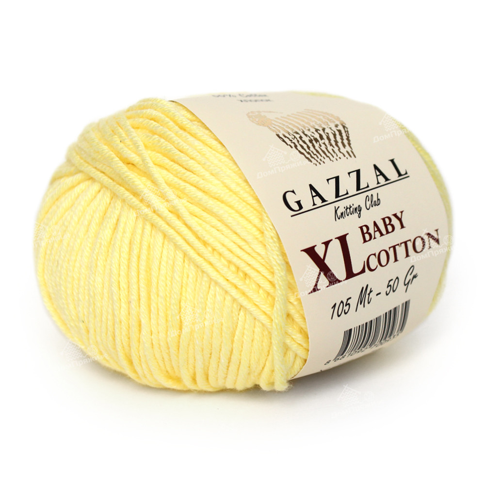 Пряжа Gazzal Baby Cotton XL 3413 лимон - фото 1 - id-p92918687