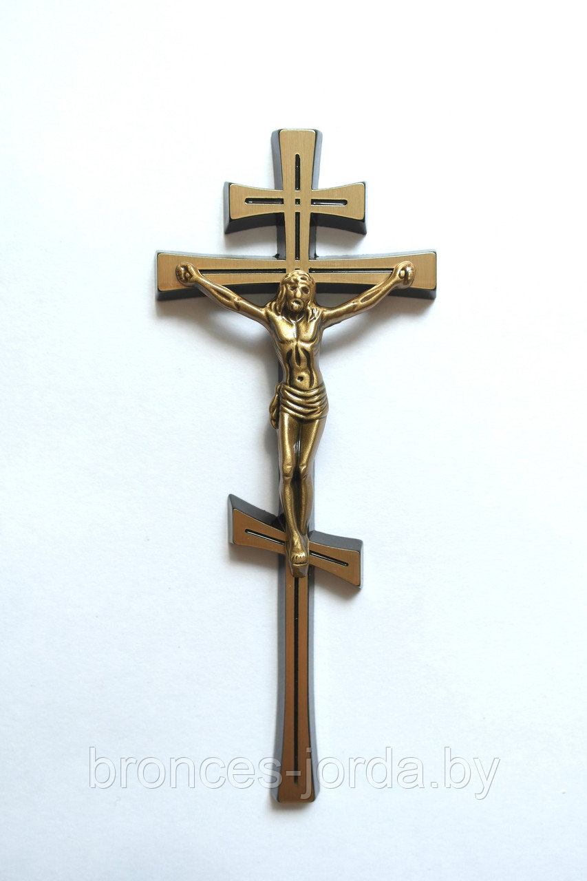 Крест православный бронзовый с распятием 17×7 см в наличии Bronces Jorda Испания - фото 1 - id-p91448021