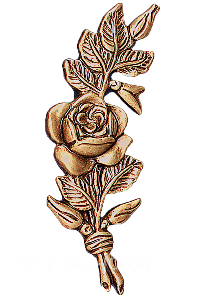 Цветок роза бронзовая влево 12×4 см в наличии Bronces Jorda Испания - фото 1 - id-p91453900