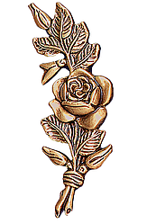 Цветок роза бронзовая вправо 12×4 см в наличии Bronces Jorda Испания